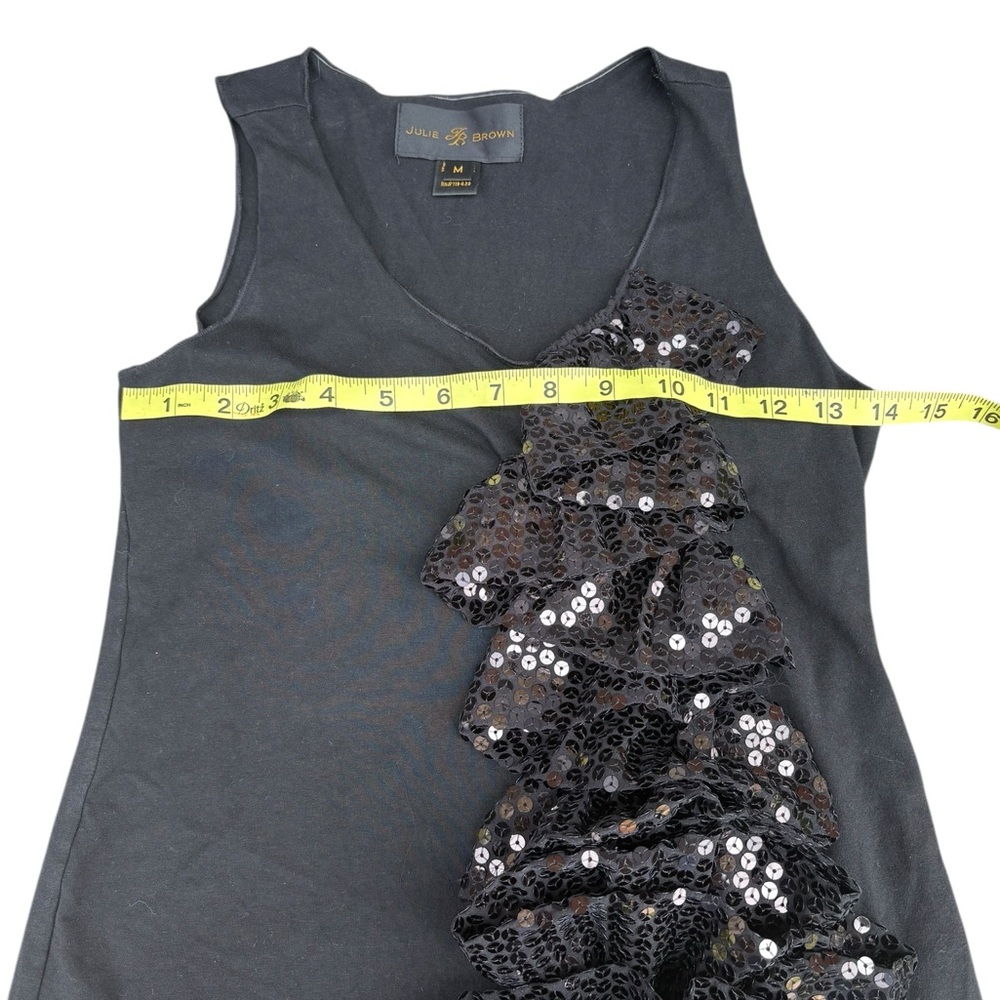 Julie Brown Size Med Blank Tank With Sequence - Picture 5 of 8